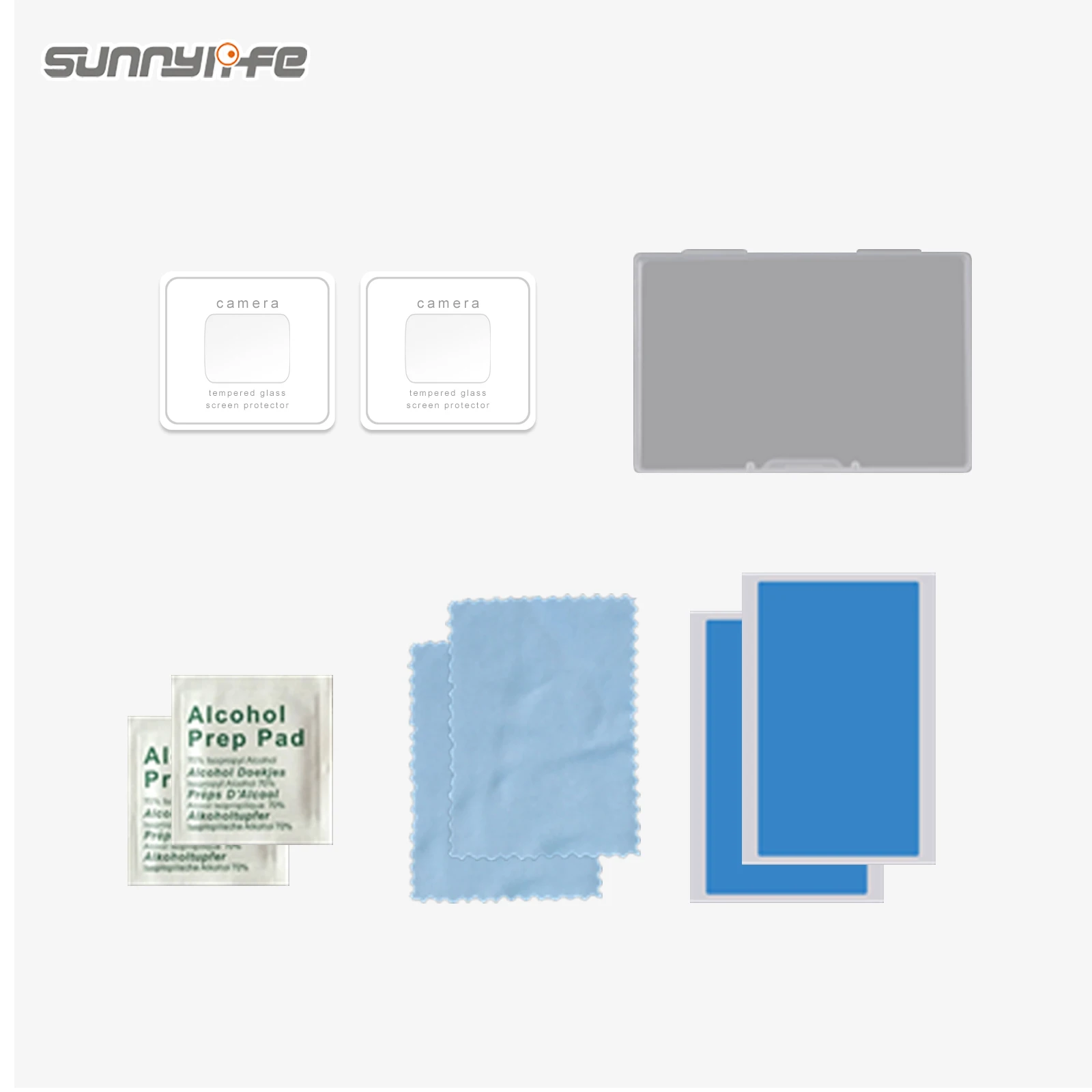 Sunnylife 2 Bộ Máy Ảnh Ống Kính Bảo Vệ Bộ Phim HD Kính Cường Lực Phim Bảo Vệ Ống Kính Cho DJI Air 2 S