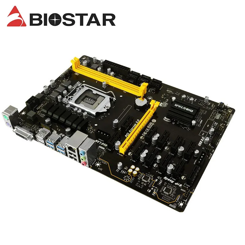 Imagem -05 - Placa-mãe de Mineração para Biostar Tb250-btc Pro 12pcie Can 12 Placa de Vídeo Btc Eth Zec Etc Xmr Tb250 Ddr4 Lga1151