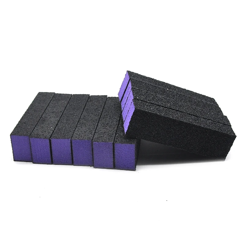 10/20 Pcs Black Sanding Block Buffer Files Nail Polish Gel Remover colorato Nail Foam 4 Side Manicure spugne accessori per unghie