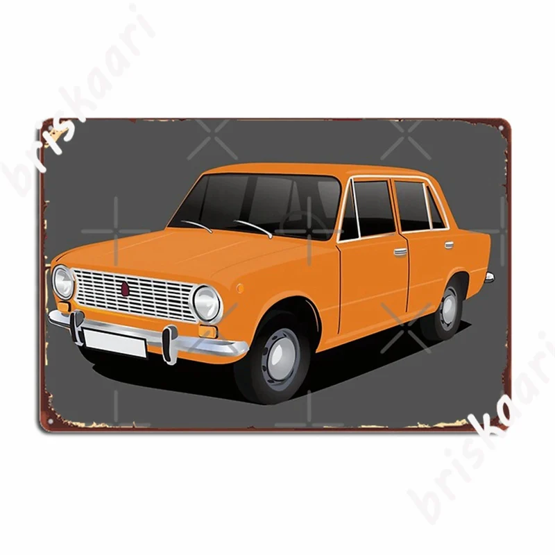 Vaz-2101 Lada 1200 Orange Metal Signs Club Party Cinema Customize Wall Decor Tin sign Posters