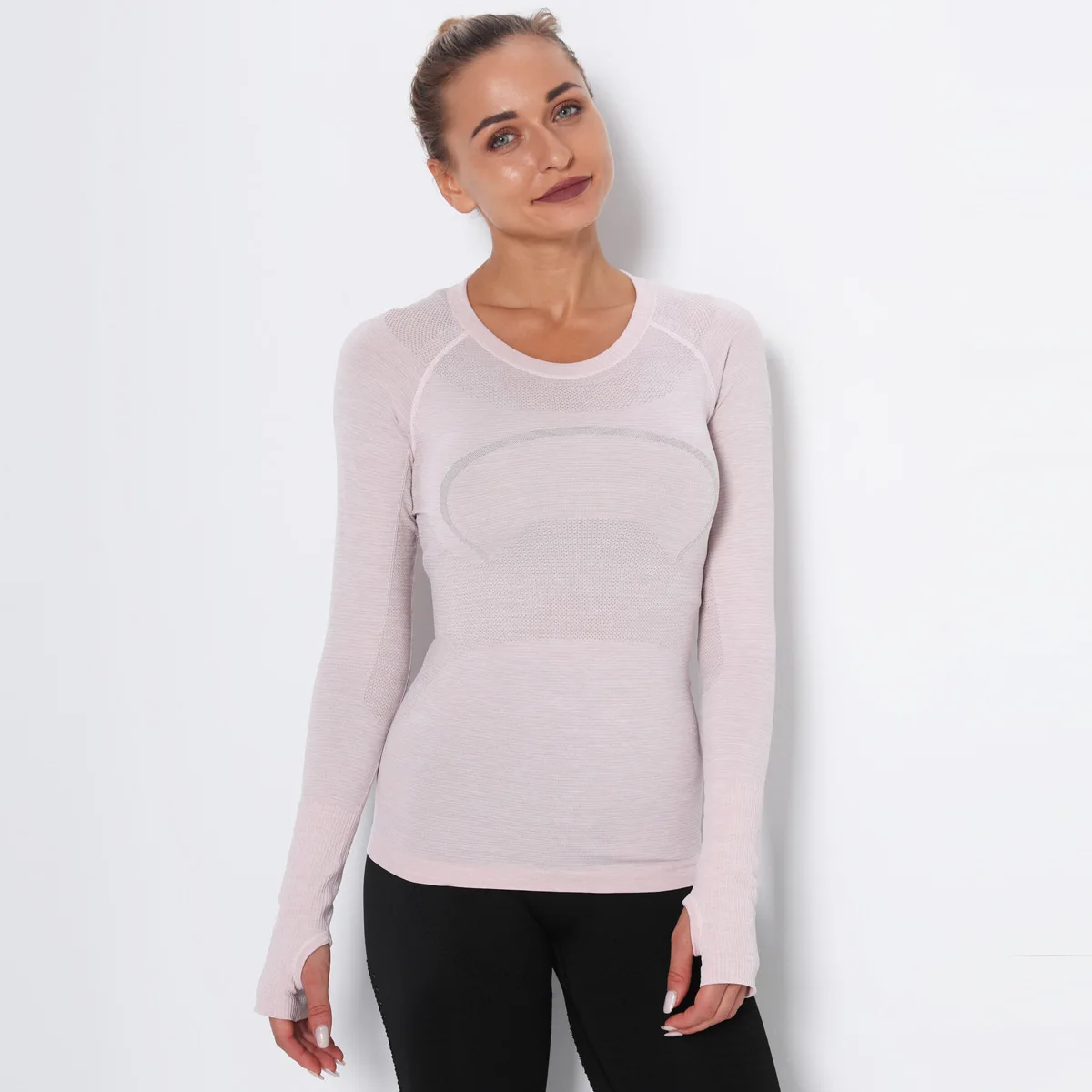 Sportowe bluzki Quick Dry Top do jogi z długim rękawem Crop Top Push Up kobiety Gym Top odzież Fitness oddychająca sportowa koszulka bez rękawów