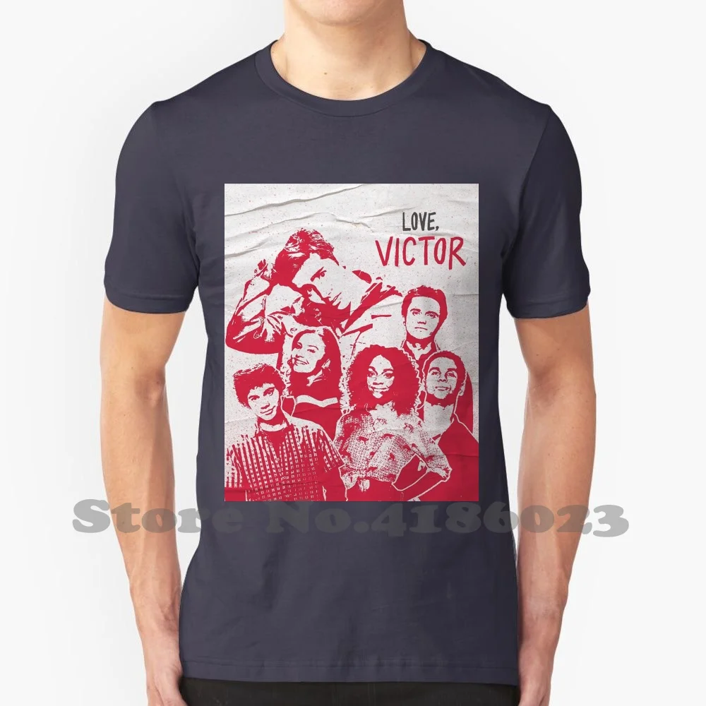 Victor Red Collor 100% Cotton T-Shirt Hulu Tv Show George Saer Mia Victor Salazar Love Simon Isabel Tranding Trandy Andrew