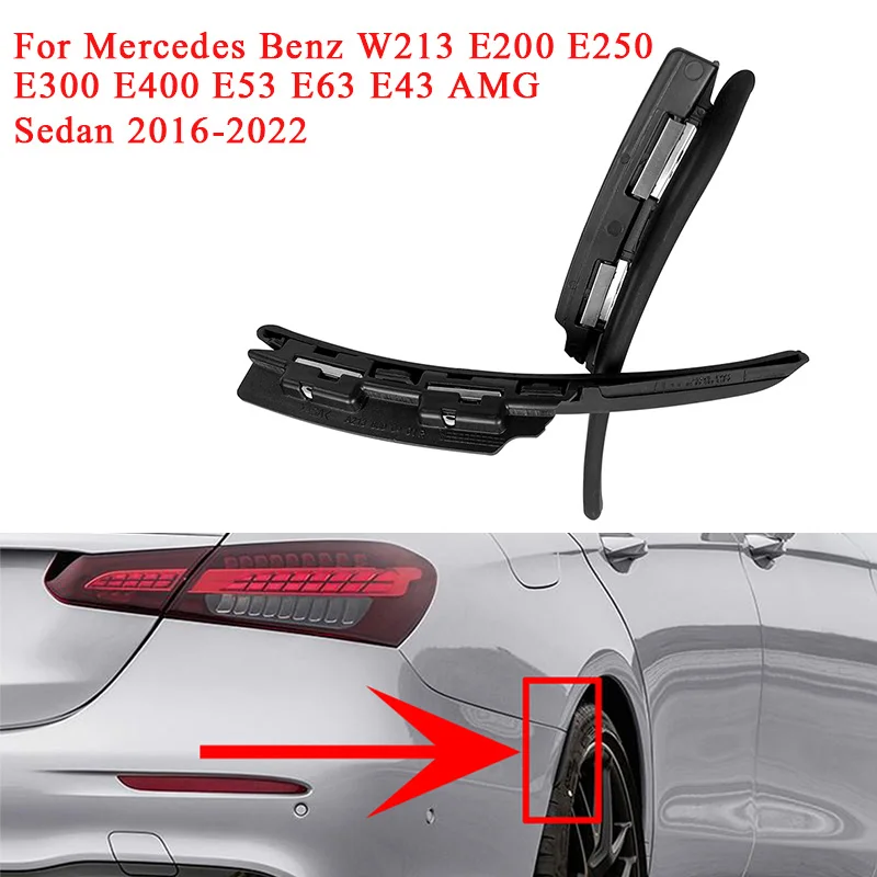 Rear Bumper Trim Fender Flare Extension Wheel Eyebrow For Mercedes Benz W213 E200 E250 E300 E400 E53 E63 E43 AMG Line 2016-2022