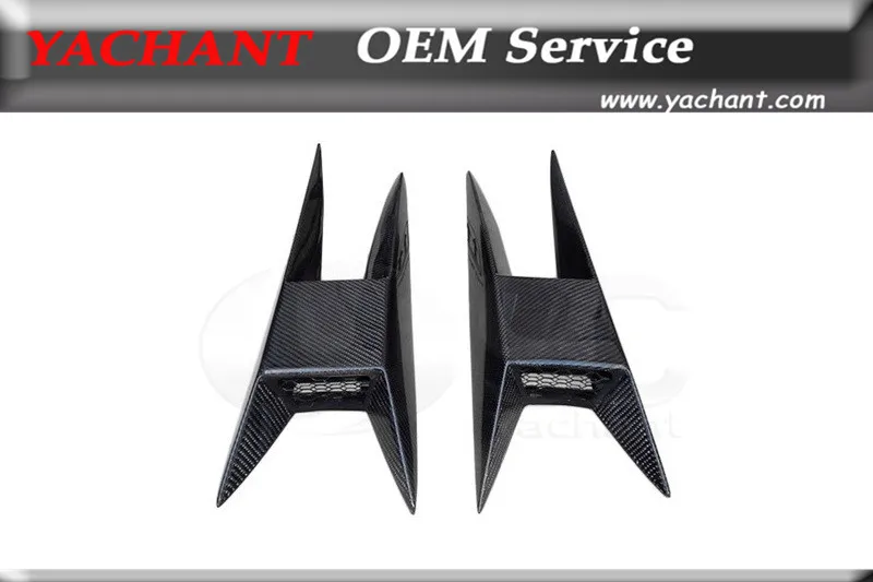 Car-Styling Fiber Glass FRP Vents Duct Fit For 03-14 Gallardo LP550 LP560 LP570 YC Design Style Side Skirt Caps Vents Duct