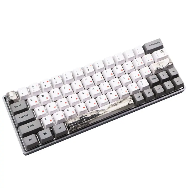 

PBT Dye Sublimation Upgrade 73 Keycap Set OEM for Cherry Mx Mechanical Keyboard Korean Japanese Russian