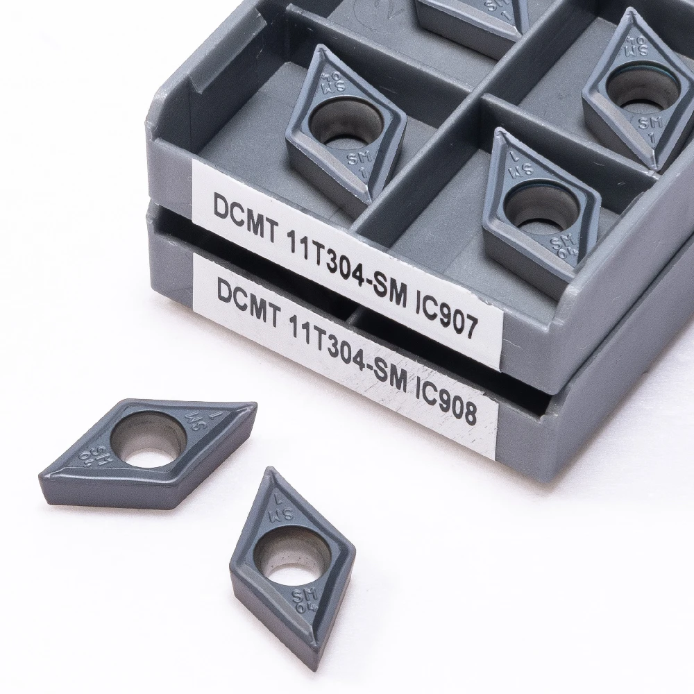 Высококачественные DCMT 11T304 11T308 CNC оригинальные наружные Токарные Вставки DCMT11T304 DCMT11T308 SM IC907 IC908 лезвие из твердого сплава