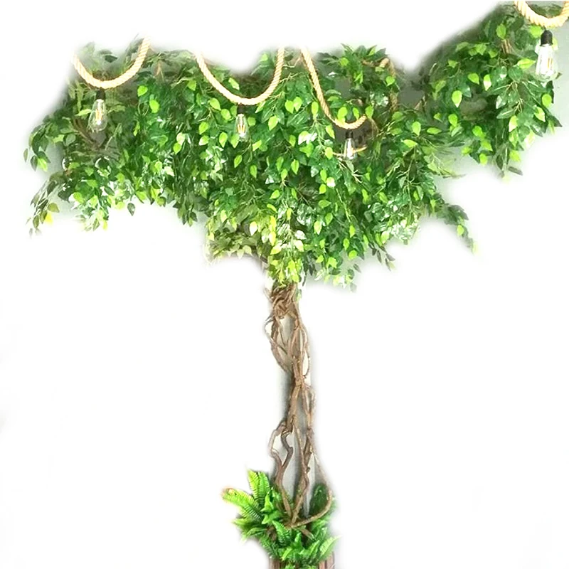 Artificial Green Plant Leaves, False Tree Vine, Weaving, Wedding, Garden, Greening Green Plant, Indoor Home Decoration