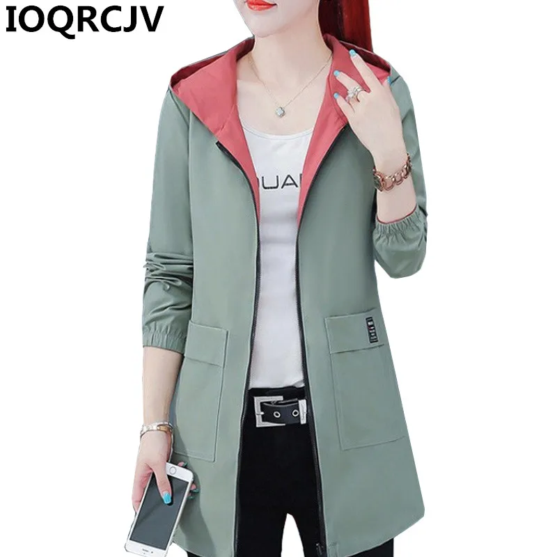 

2022 New Spring Autumn Women Jacket Streetwear Hooded Coat Zippers Jackets Windbreakers Female Causal Outerwear 4XL