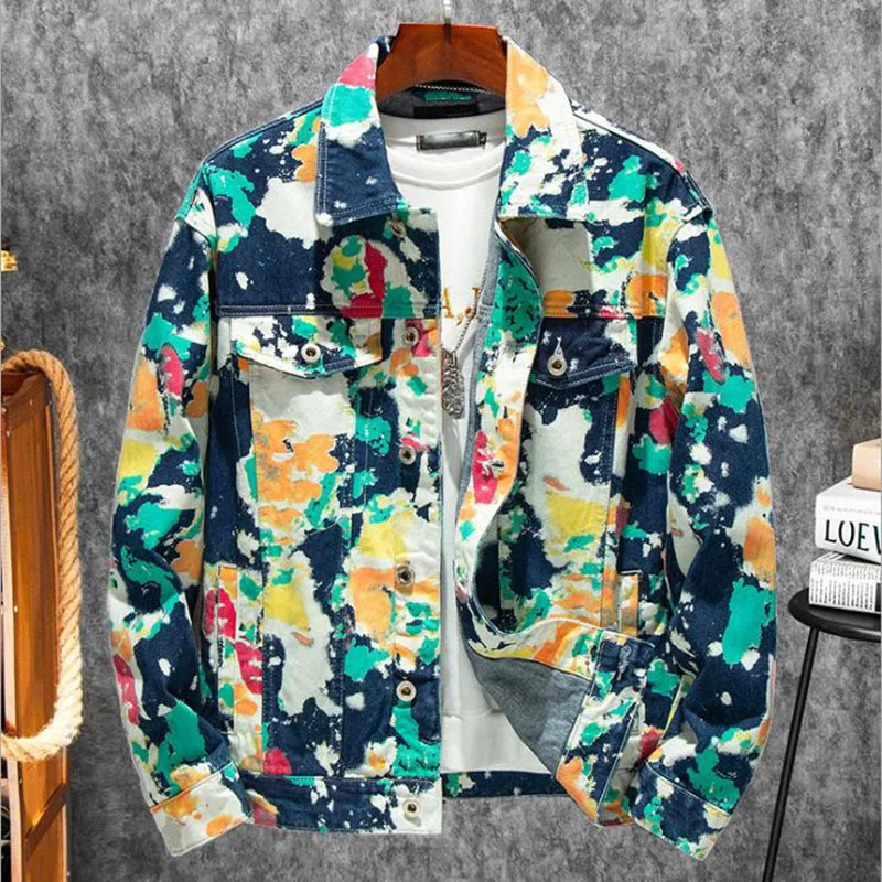 

2022 New Fashion Spring Autumn Colorful Men's Jean Jacket Men Denim Jacket Coats Cowboy Brand Clothing Hip Hop Chaquetas Hombre