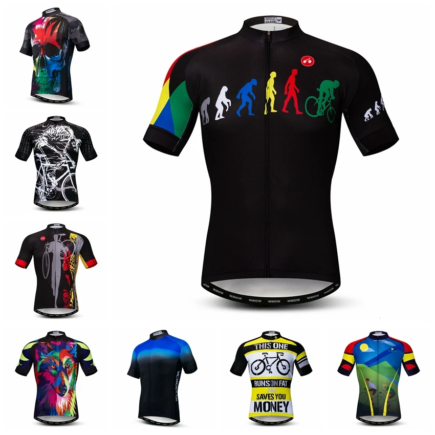 

2021 Cycling Jersey Men Bike Road MTB bicycle Clothing Summer Maillot Mountain Road Racing Top Ropa Ciclismo Shirt Black Red