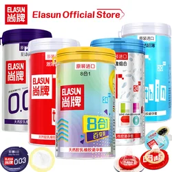 Elasun Condoms for Men Ultra Thin Natural Latex Cock Penis Sleeve Condom G-spot Vaginal Stimulation Condoms Adult Sex Products