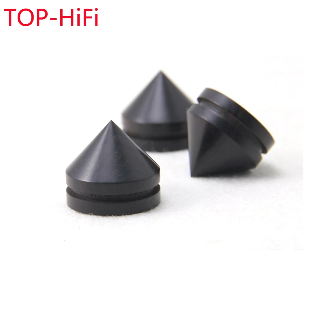 TOP-HiFi 6PCS Stand/spike Sandalwood HIFI Shelf Speaker Decoder CD Power Amplifier Shockproof Small 23mm