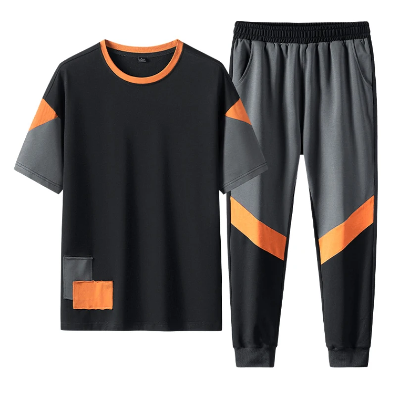 

New Men's Sets 2021 Summer Casual Suit Men's Short Sleeve T-shirt Pants Popular Logo Clothes Handsome Tracksuits Dropshipping