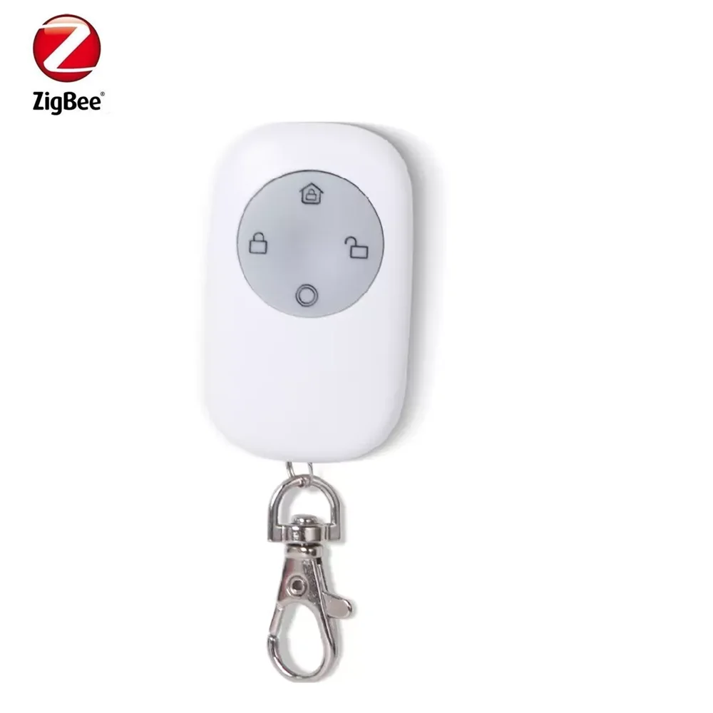 Zigbee3.0 Smart Alarm Remote Controller With 4 Key With Arm Disarm Home Alarm SOS Feature Compatible With Home Assistant