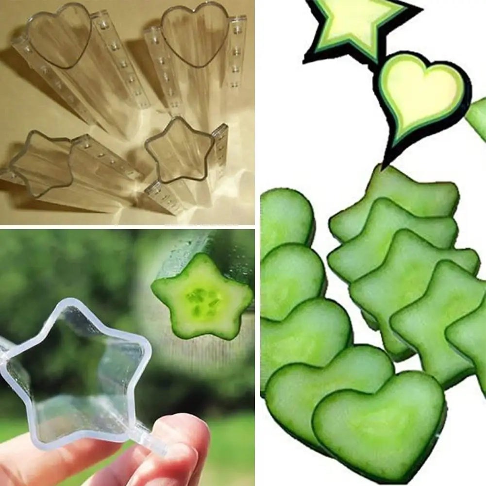 Cucumber Shaping Mold Five Pointed Star Shape Heart-shaped Garden Vegetable Growth Forming Mould Kitchen Cooking Tools