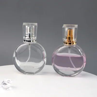 

100pcs 25ml Glass Refillable Spiral Thick Bottom Square Glass Atomizer Perfume Bottle Cosmetic Empty Spray Bottle Container