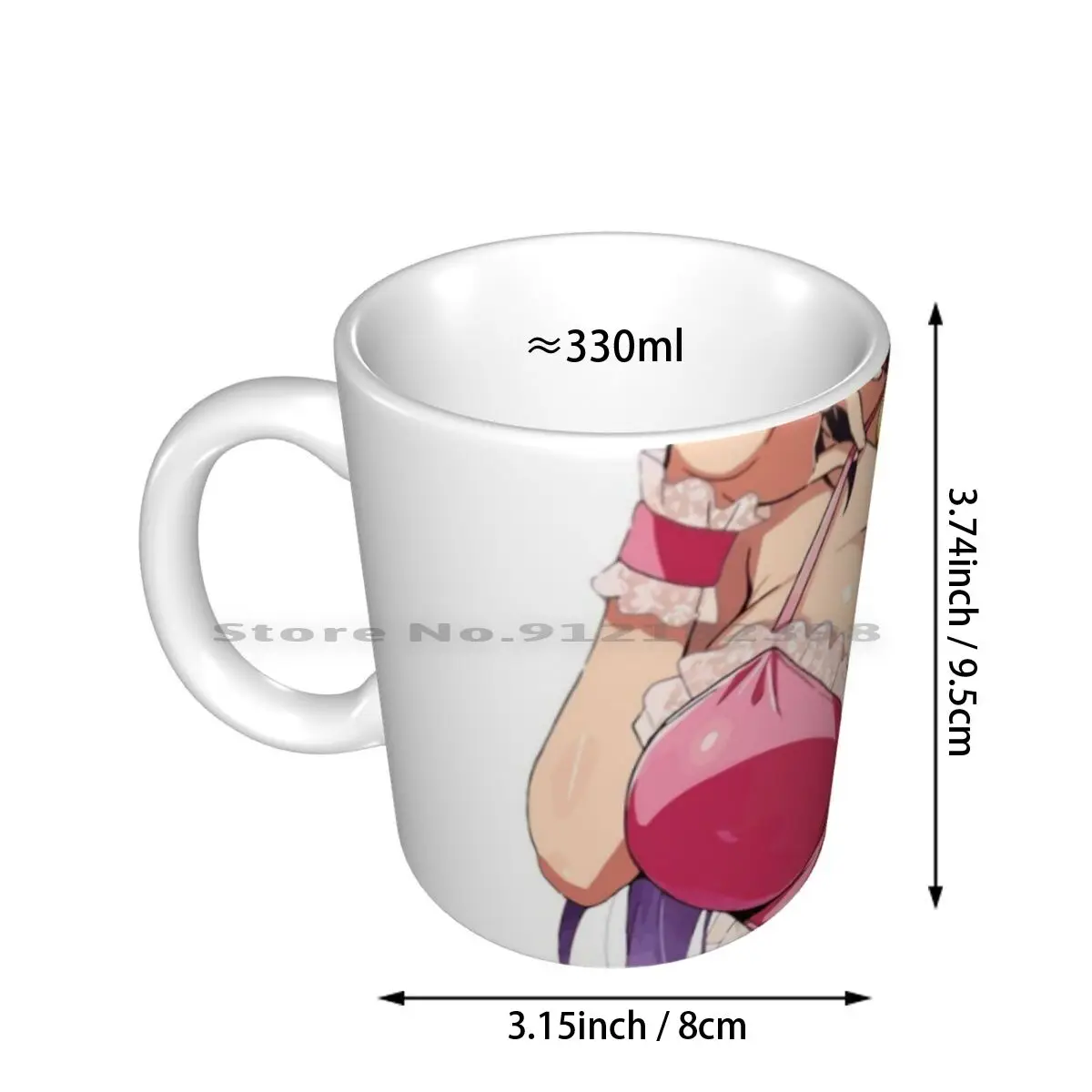 Maken Ki-Ayama Ceramic Mugs Coffee Cups Milk Tea Mug Hentai Boob Sempai Manga Tokyo Kawaii Anime Breast Maken Ki Makenki High