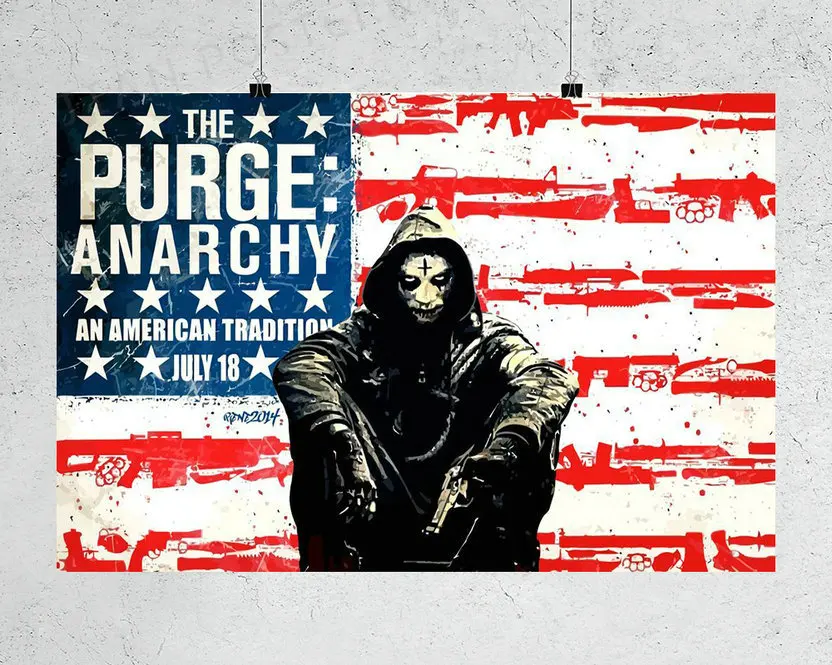 H452 Silk Poster Home Decoration The Purge Anarchy Kill USA Movie Wall Art Christmas Gift