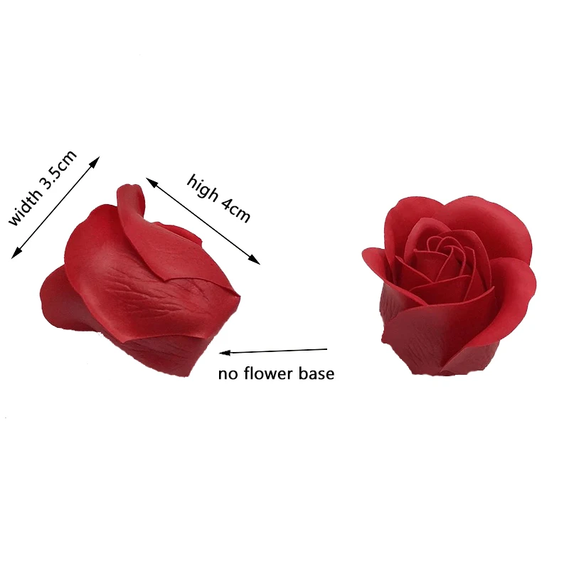 81pcs Three-Layer No Flower Base Rose Soap Flower Head Decoration Flower Box Wedding Bouquet Valentine'S Day Artificial Flower