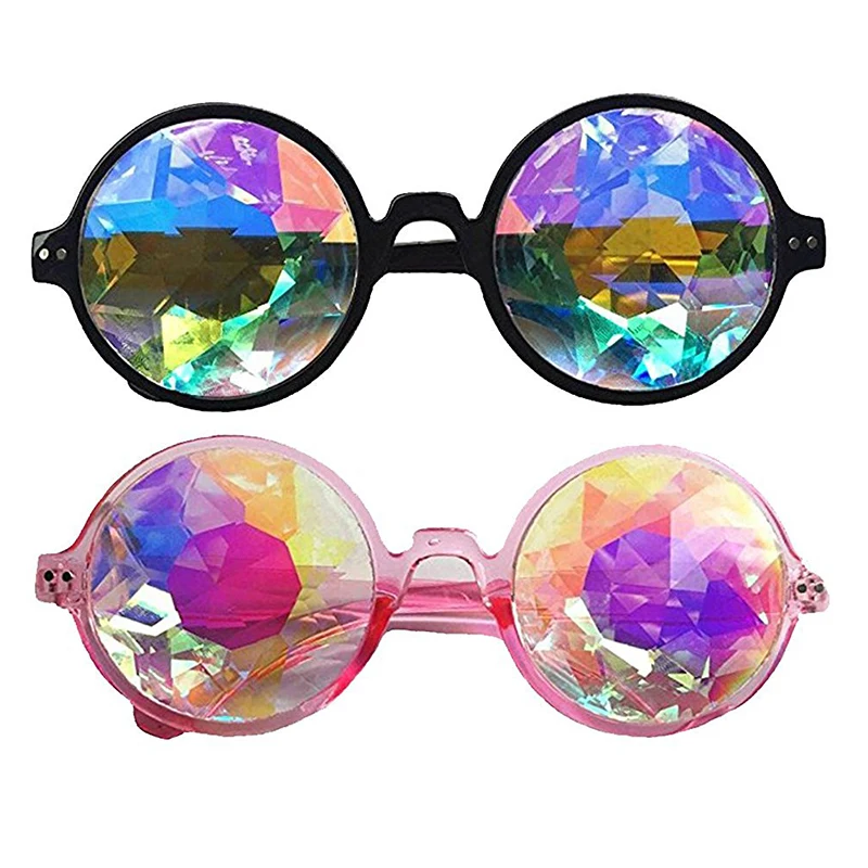 FLORATA Kaleidoscope Goggles Rainbow Diffraction Lenses Steampunk Gothic Cosplay Party Cool Glasses for 2019 New