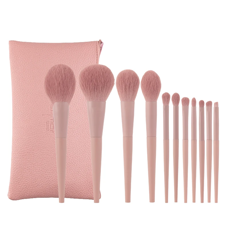 

Anmor 11Pcs Makeup Brushes Set With Bag Eyeshadow Blending Powder Highlighter Make Up Brush Eyebrow Tool Kit Portable Cosmetics