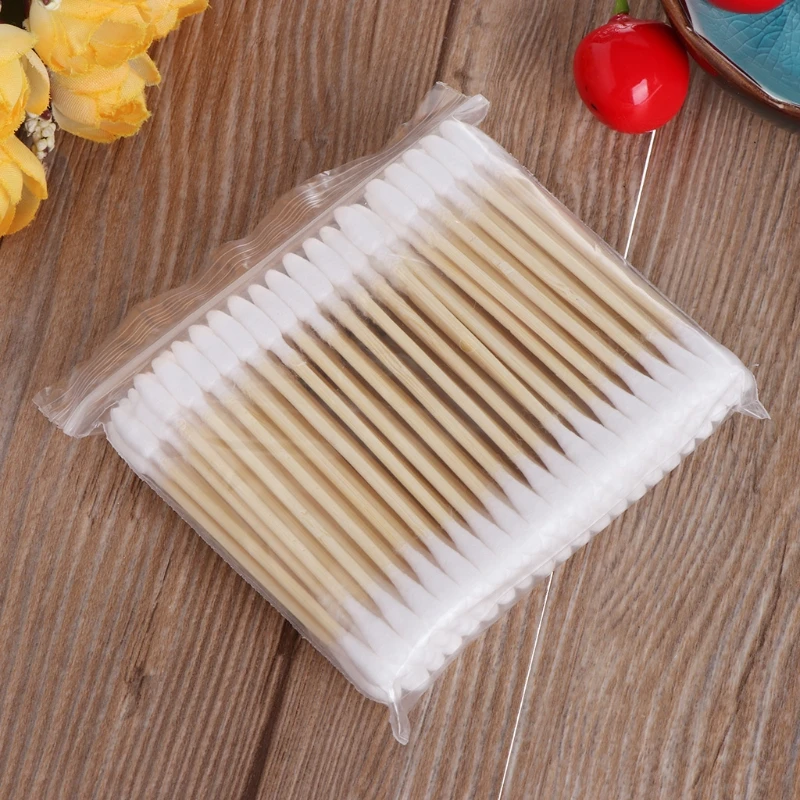 100Pcs Cosmetic Makeup Cotton Swab Stick Double Head Ear Buds Cleaning Tools New