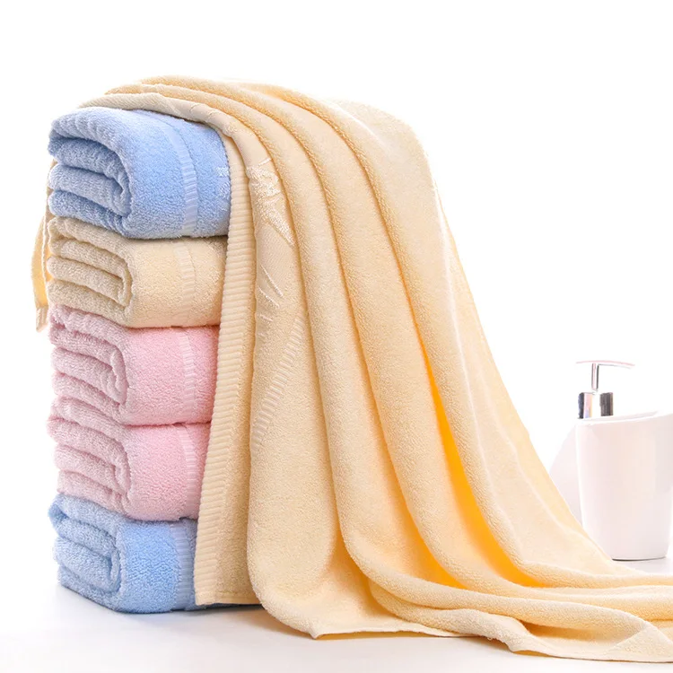 Broken Jacquard Bamboo Thicken Absorbent Bamboo Fiber Bath Towel Advertising Custom Present Towel