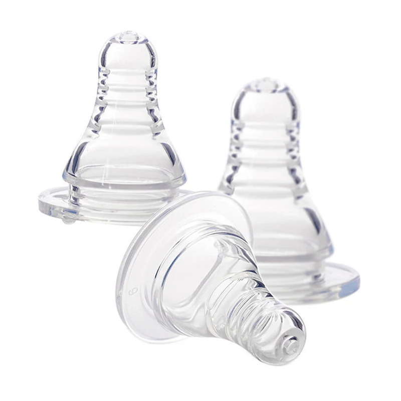 Natural Flexible Soft Silicone Pacifier Nipple Replacement Feeding Milk Bottle Standard Size