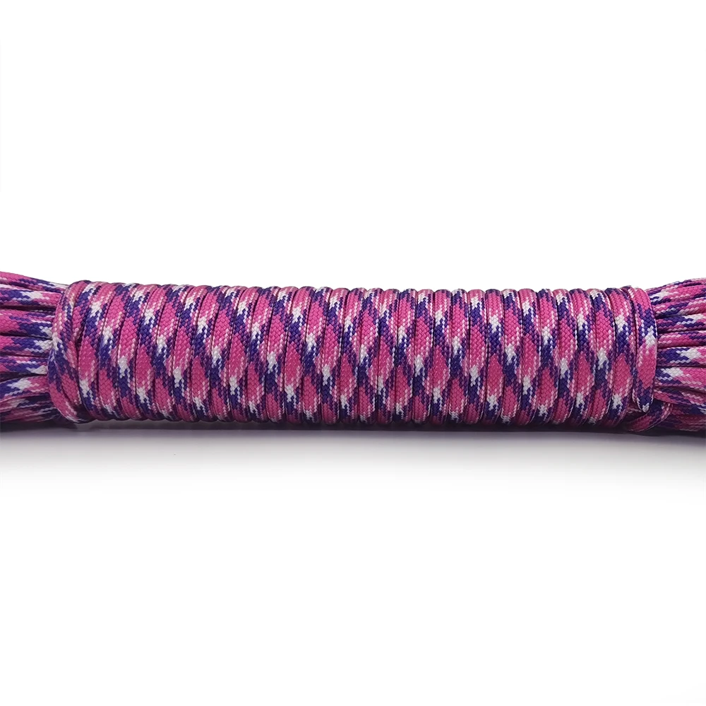 Neue Farben Hochwertiges Paracord 550 Seil Typ III 9-fädig 100FT Paracord Schnur Seil Überlebensset Großhandel für Wandern Camping