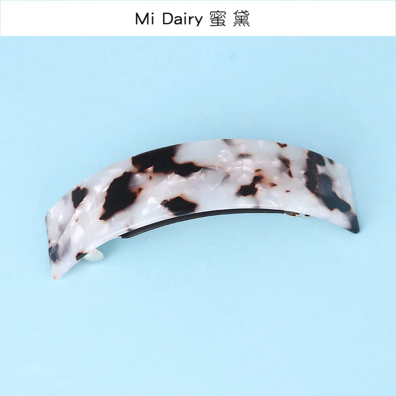3pcs 50% OFF Factory supplies Tortoise shell acetate acrylic simple 9 cm large arch Korea barrettes clips for women girls