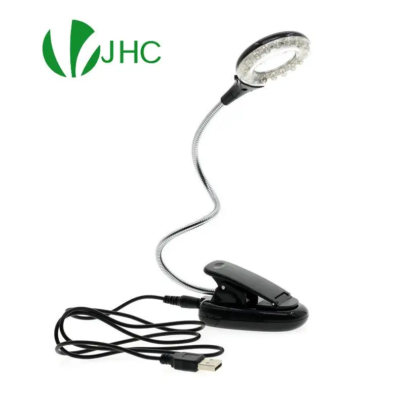 18 LEDs USB / USB Clip Flexible Desk Lamp DC5V With Magnifier For Reading Working Lighting