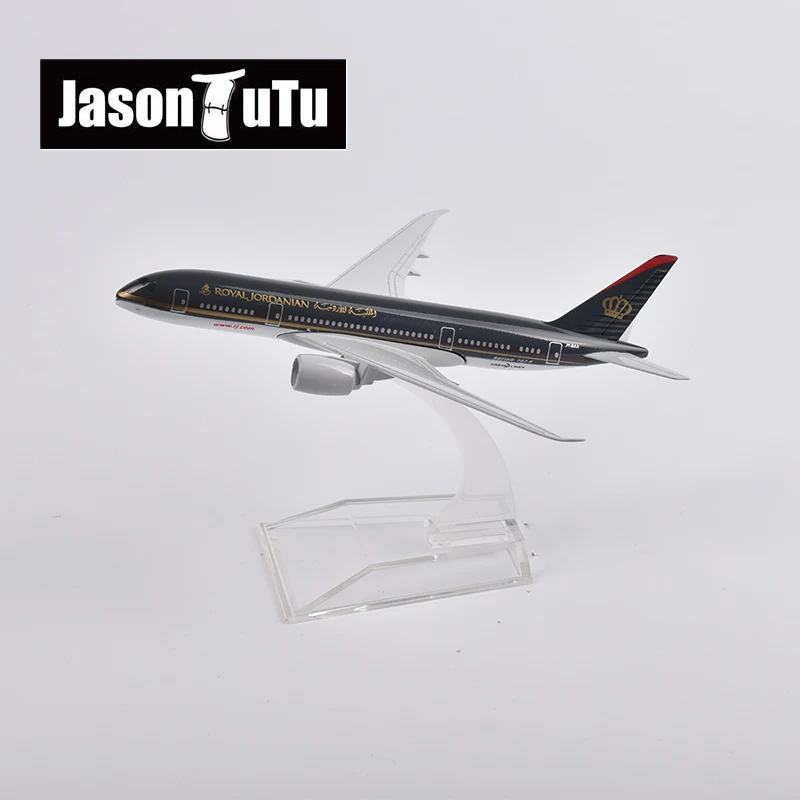 

JASON TUTU 16cm ROYAL JORDANIAN Boeing 787 Airplane Model Plane Model Aircraft Diecast Metal 1/400 Scale Planes Dropshipping