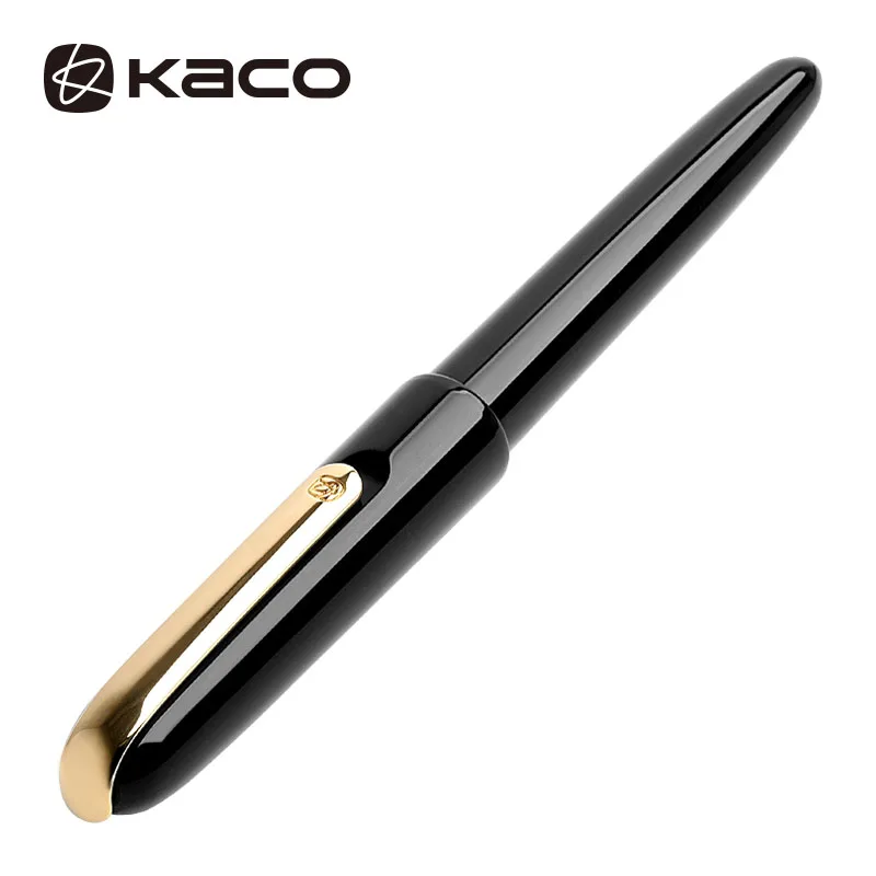 Imagem -02 - Kaco Master 14k Caneta com Suporte de Caneta de Alumínio e Conversor Ponto Fino 0.5 mm Coleção Negócio Escritório Presente Conjunto