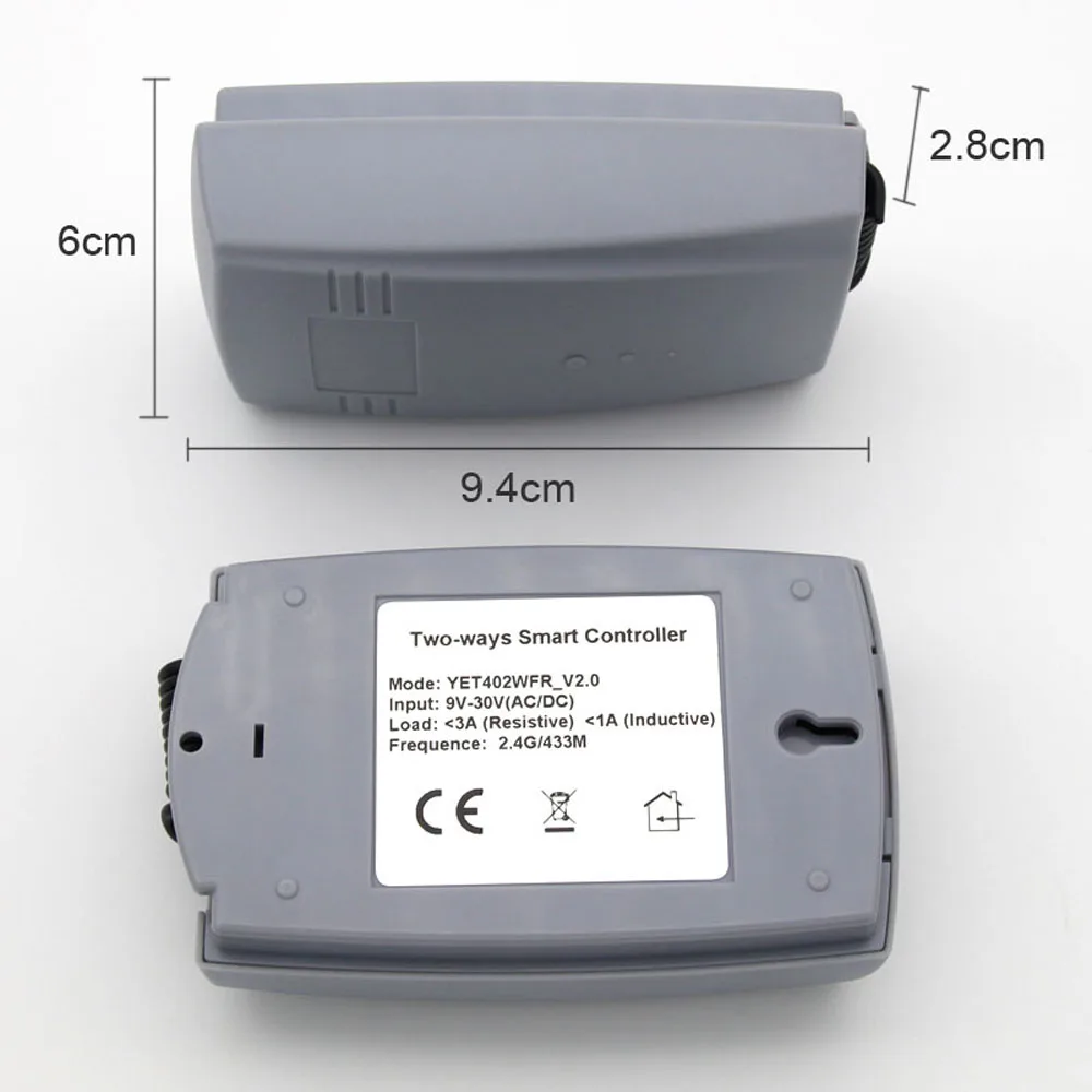 Universal WIFI Control System 2-circuit Smart Receiving Controller 433.92mhz 433mhz For Automatic Gate Garage Door Remote