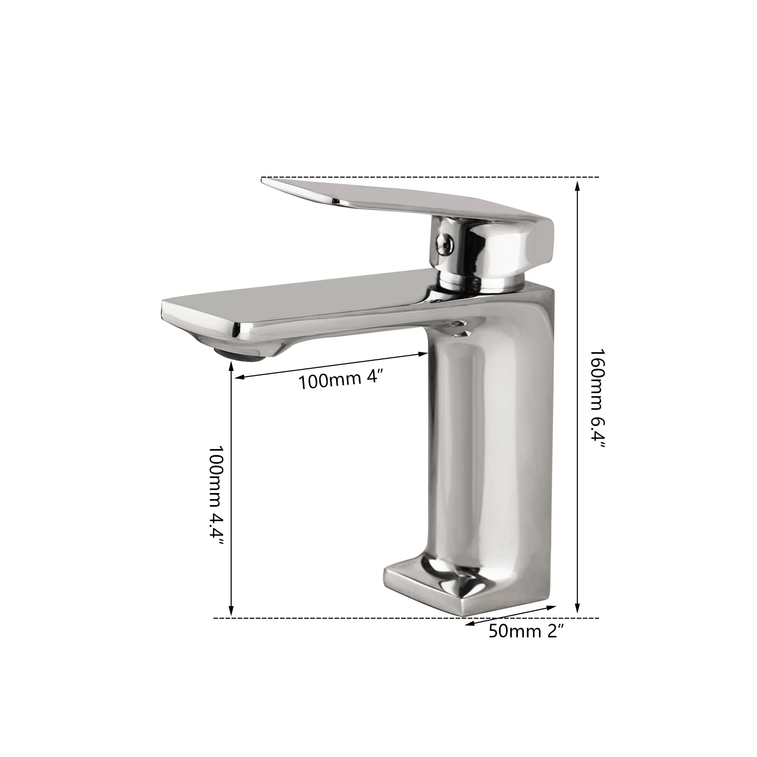 JIENI Chrome Polished Bathroom Basin Faucet Hot & Cold Mixer Tap Solid Brass Unique Design Stream Water Mixer Faucet