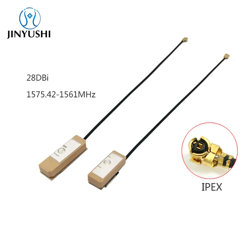 

2Pcs GPS BD antenna BDs Built-in active ceramic antenna 10cm Cable Strong High gain 28dBi IPEX U.FL For UAV Aerial positioning