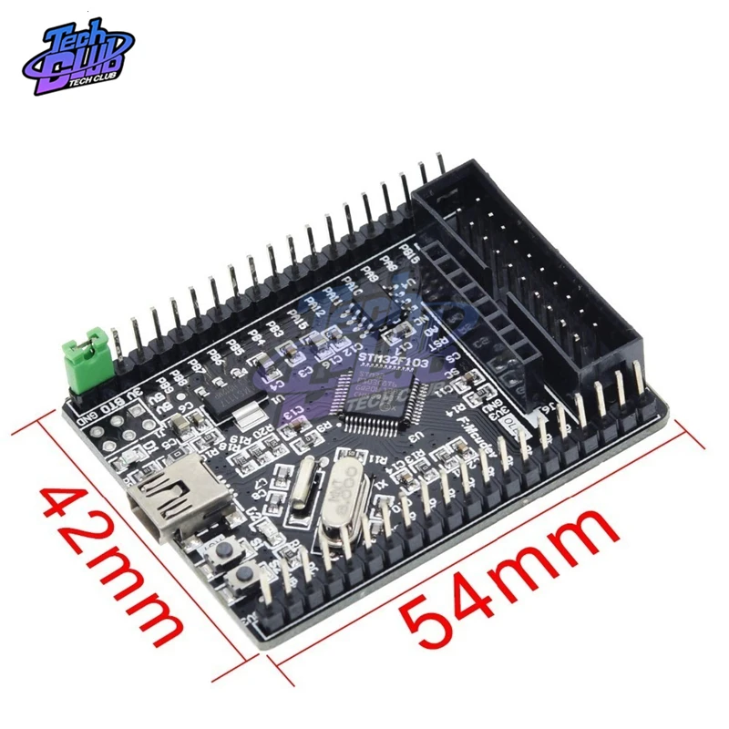 Tablero de aprendizaje STM32F103C8T6 stm32f103 STM32 Mini, tablero de sistema con kit de evaluación de AMS1117-3.3V de 20 p-gpio Pin