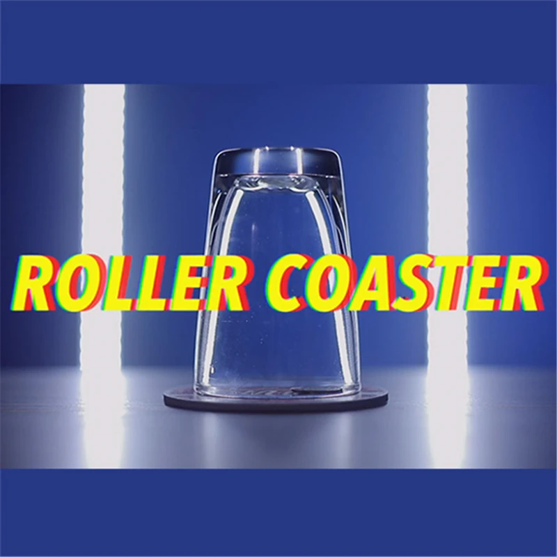 ROLLER COASTER Magic Tricks Coin Into Glass Cup Close Up Street Stage Magic Props Magician Illusion Gimmick Mentalism Puzzle Toy