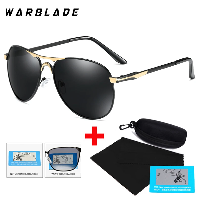 

WarBLade Aviation Metail Frame Polarized Sunglasses Men And Women Color Changing Sun Glasses Pilot Male Day Night Vision Driving