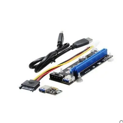 

009S PCI-E Graphics Card Extension Cable Adapter Cable USB3.0 Adapter Card PCIE1X To 16X Mining Card