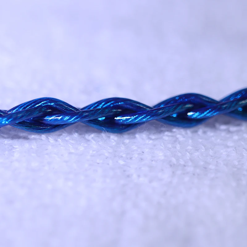 10meters clear blue litz 6n single crystal copper upgrade line OD:1.0mm 133core 22awg