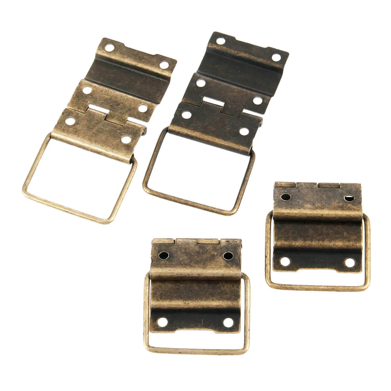 4Pcs 29x45mm Antique Cabinet Hinges Furniture Accessories Door Hinges Drawer Jewellery Box Hinges For Furniture Hardware