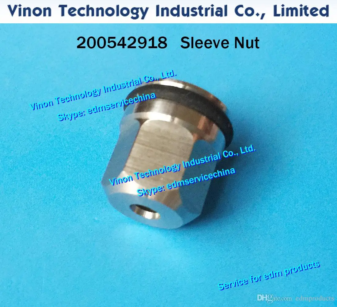 (2pcs) 200542918 edm Sleeve Nut ID=3.5mm for Upper Wire Guide for Robofil 230,330,440,CUT20,CUT30 Charmille Cap nut 24.54.429,