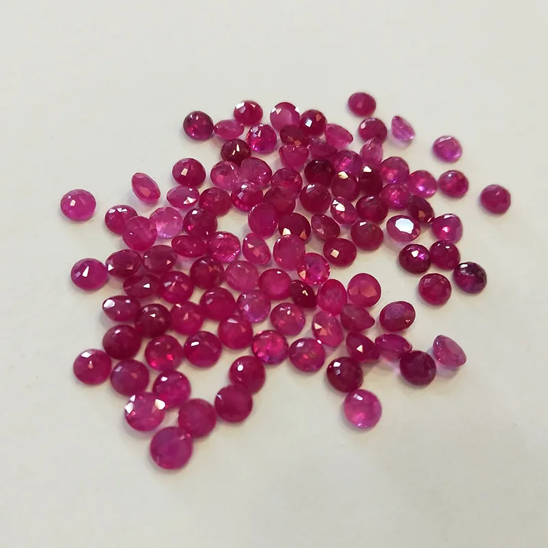 100% Natural Ruby Loose Gemstone 1 PC For  Silver and Gold Mounting Diy Women Ring Fine Jewelry Accessories Party Gift Wholesale