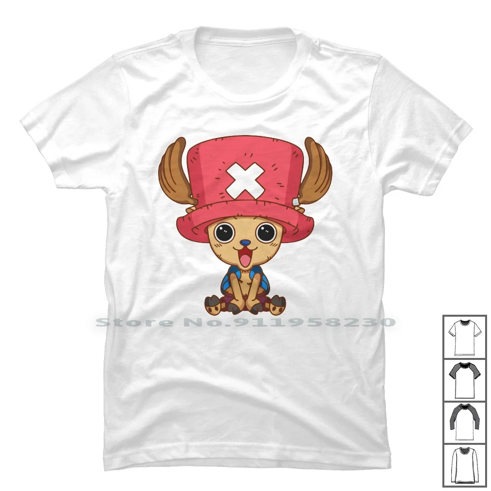 _ Tony Tony Chopper T Shirt 100% Cotton Birthday Cartoon Robin Piece Chibi Tony Chop Cute Pie One Hop Day