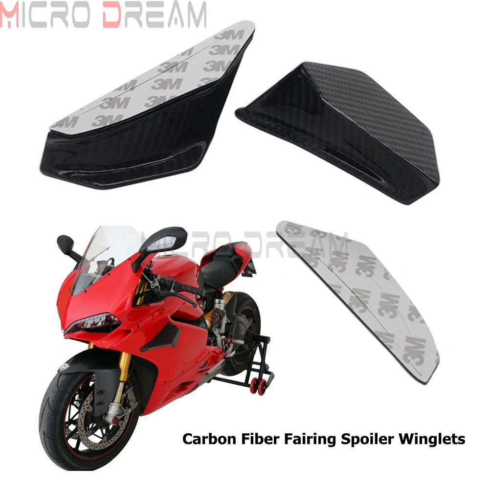 

For Ducati Panigale 1199 1299 Motorcycle Winglet Aerodynamic Carbon Fiber Wing Kit Spoiler For Honda Nmax Aerox 155 CBR Scooter