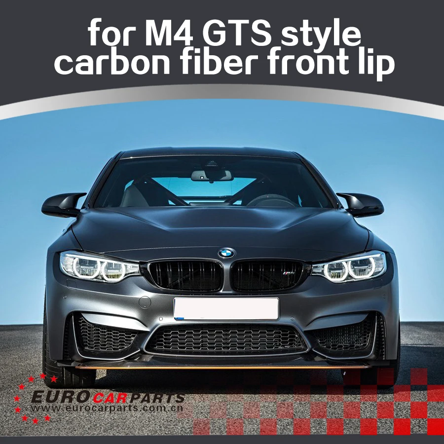 

M4 GTS front skirt fit for M4 2014-2016year to M4 GTS style front lip carbon fiber material front lip+under front lip for M4