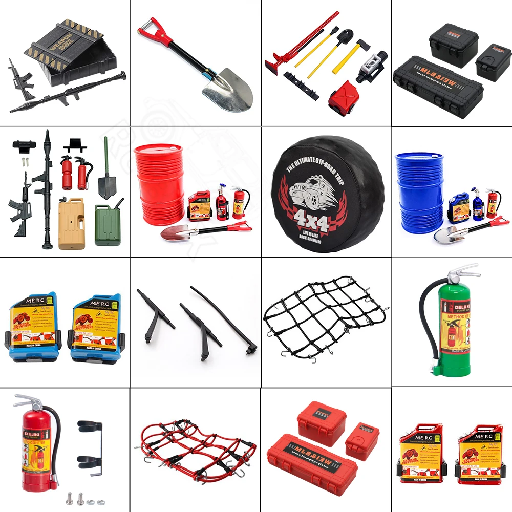 RC Car Simulated Decorations Tool Accessories for 1:10 RC Crawler TRX4 Axial SCX10 III AXI03007 RBX10 Redcat MST