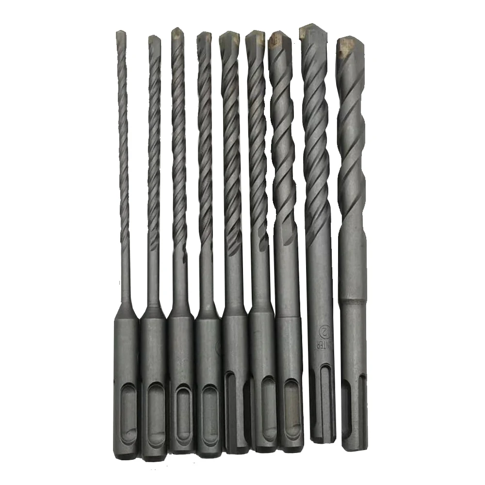 Martillo eléctrico de vástago redondo de 160mm, juego de brocas SDS para pared de hormigón, bloque de ladrillo, sierra de agujero de mampostería, 9 unids/set por juego