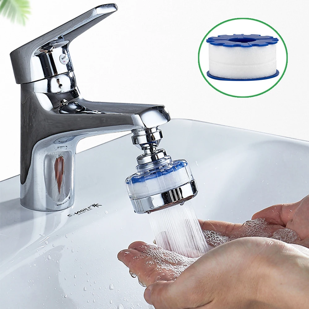 Kitchen Faucet 360 Degree Rotation Stream Sprayer Stainless Steel Connector Splash Proof Filter Tap Sink Household Accessories